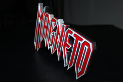 Magneto 3D printed Comic Logo Art