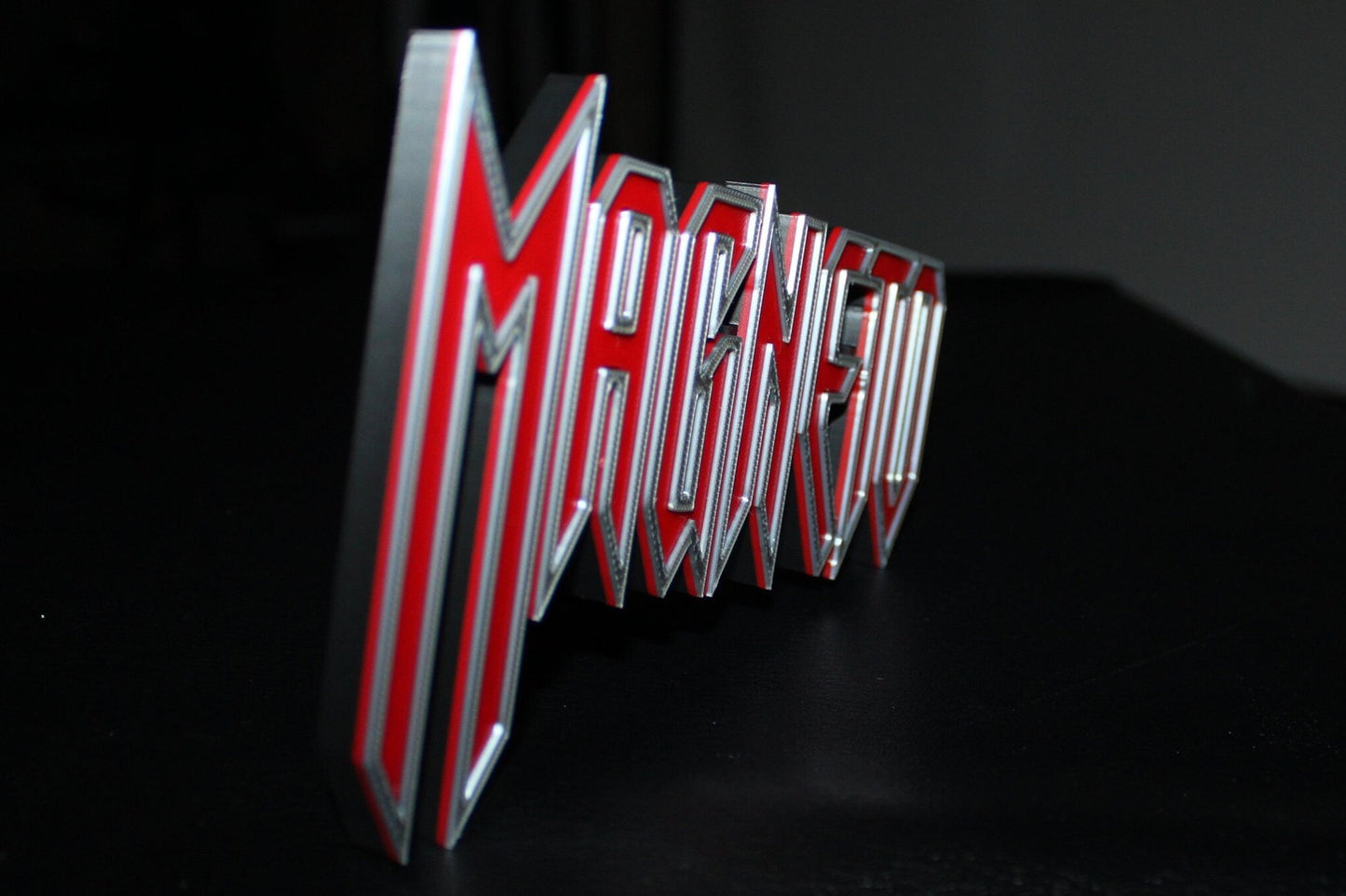 Magneto 3D printed Comic Logo Art