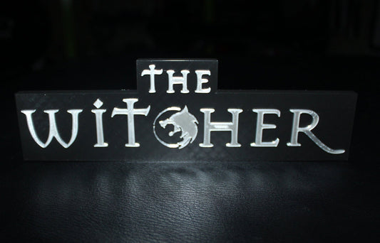 The Witcher 3D printed Logo Sign Wall Desk Shelf Art