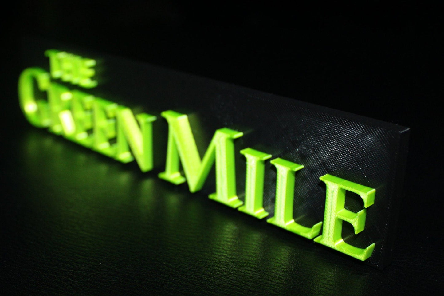 The Green Mile 3D Printed Logo