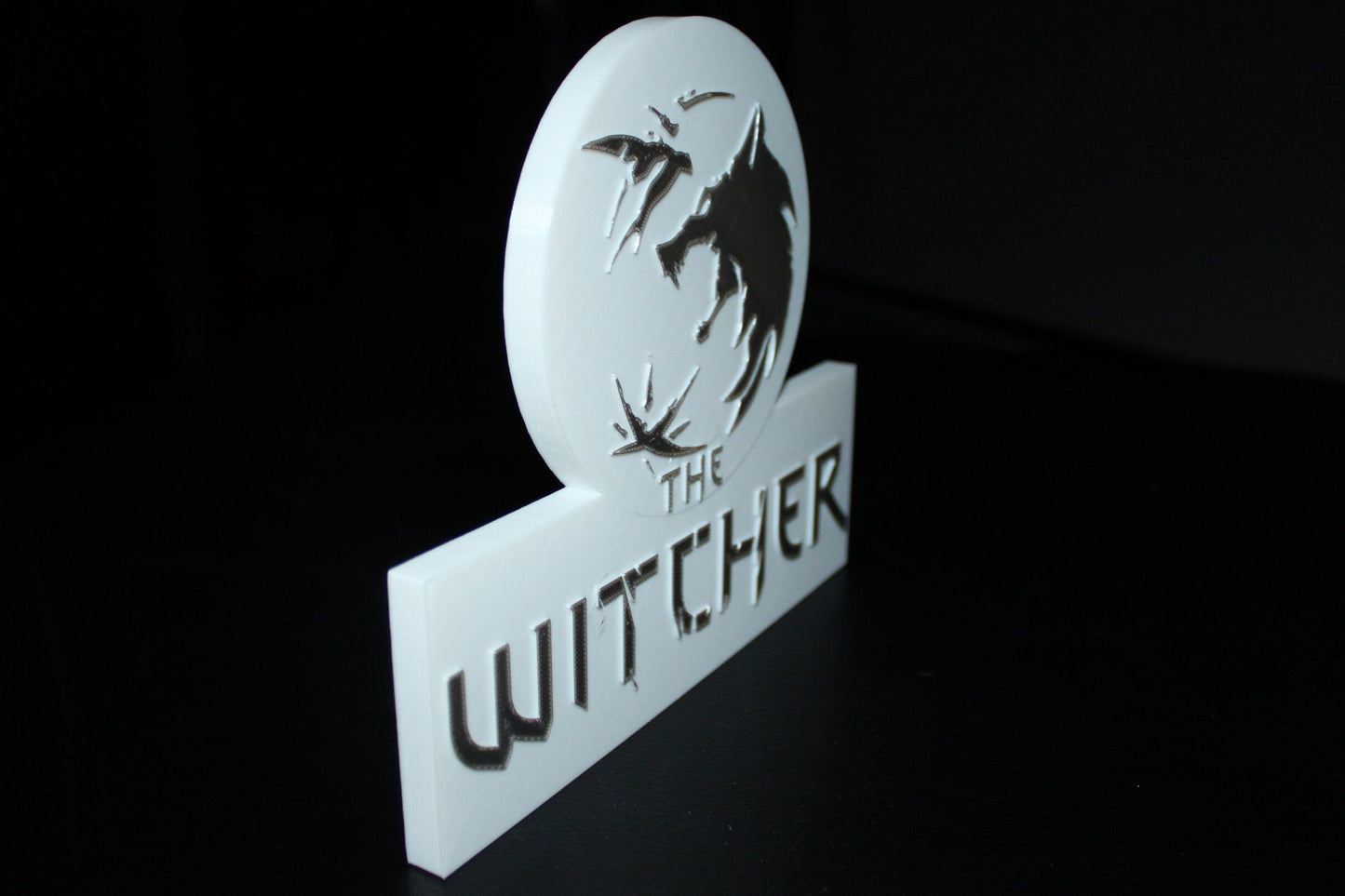 The Witcher 3D printed Logo Sign Wall Desk Shelf Art