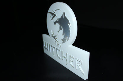 The Witcher 3D printed Logo Sign Wall Desk Shelf Art