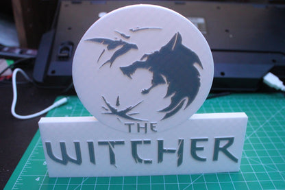 The Witcher 3D printed Logo Sign Wall Desk Shelf Art