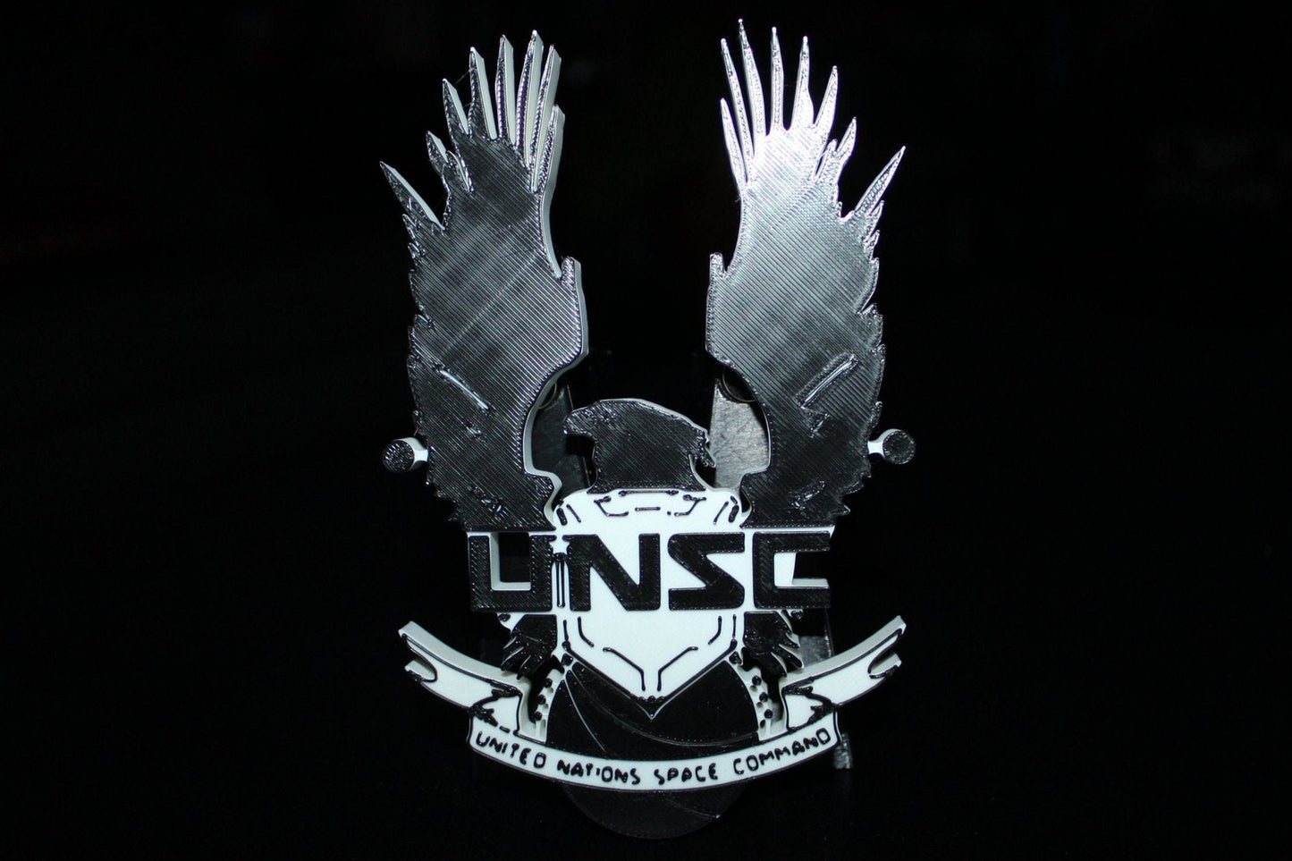 Halo UNSC United Nations Space Command 3D printed Logo Sign Wall Desk Shelf Art