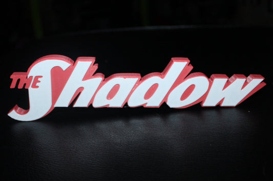 The Shadow 3D printed Comic Logo Art