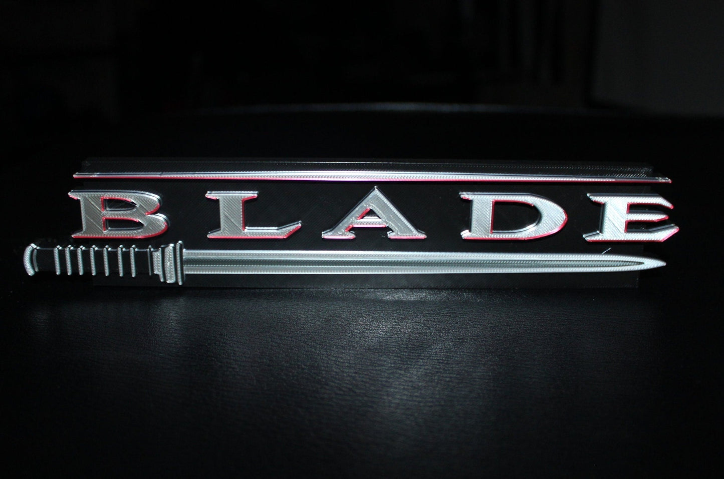 Blade 3D printed Comic Logo Art