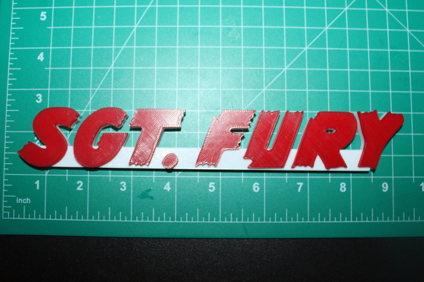 SGT. Fury 3D printed Comic Logo Art