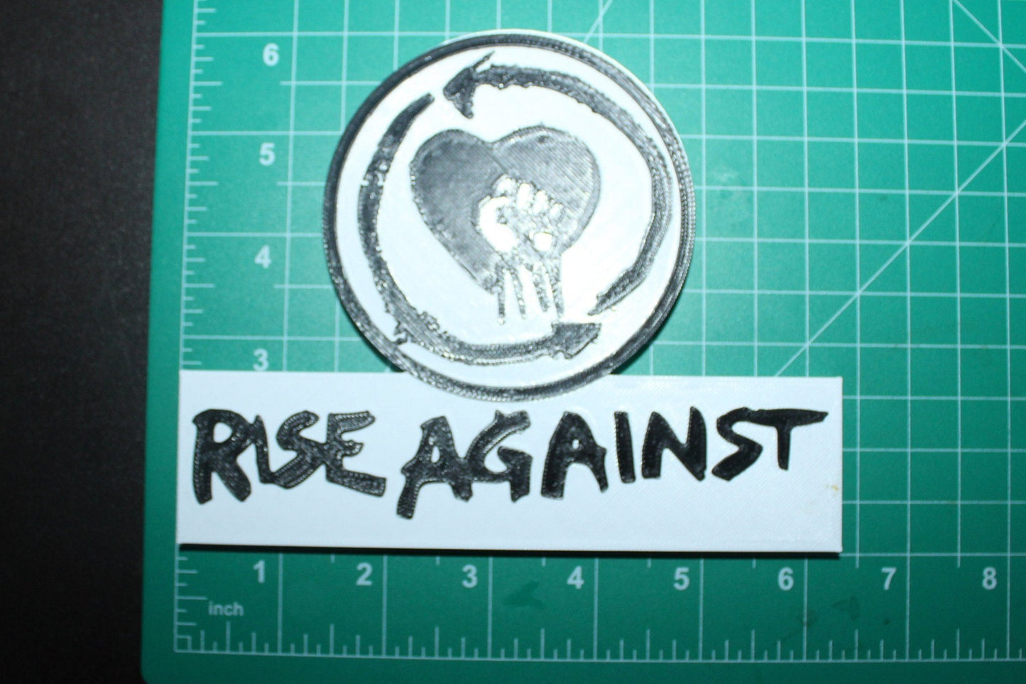 Rise Against 3D Printed Logo 3D Art