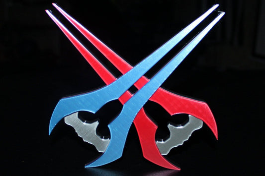 Halo, Crossed Energy Swords 3D printed Logo Art