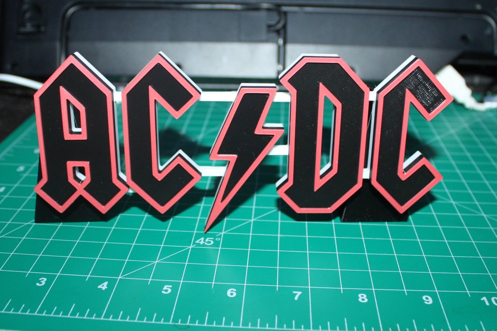 ACDC 3D Printed Logo Art