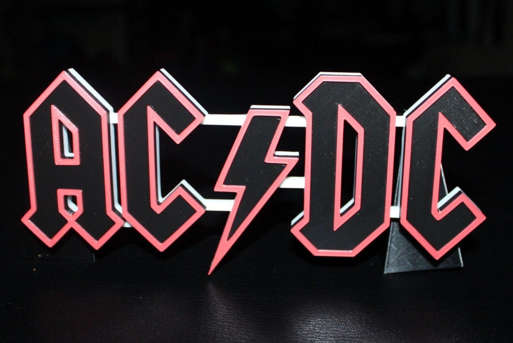 ACDC 3D printed Logo Sign Wall Desk Shelf Art – WindyCity3D
