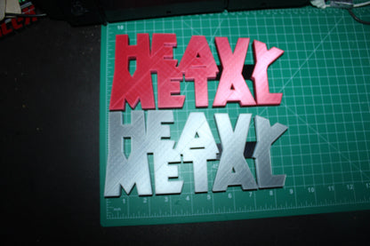 Heavy Metal 3D printed Logo Art