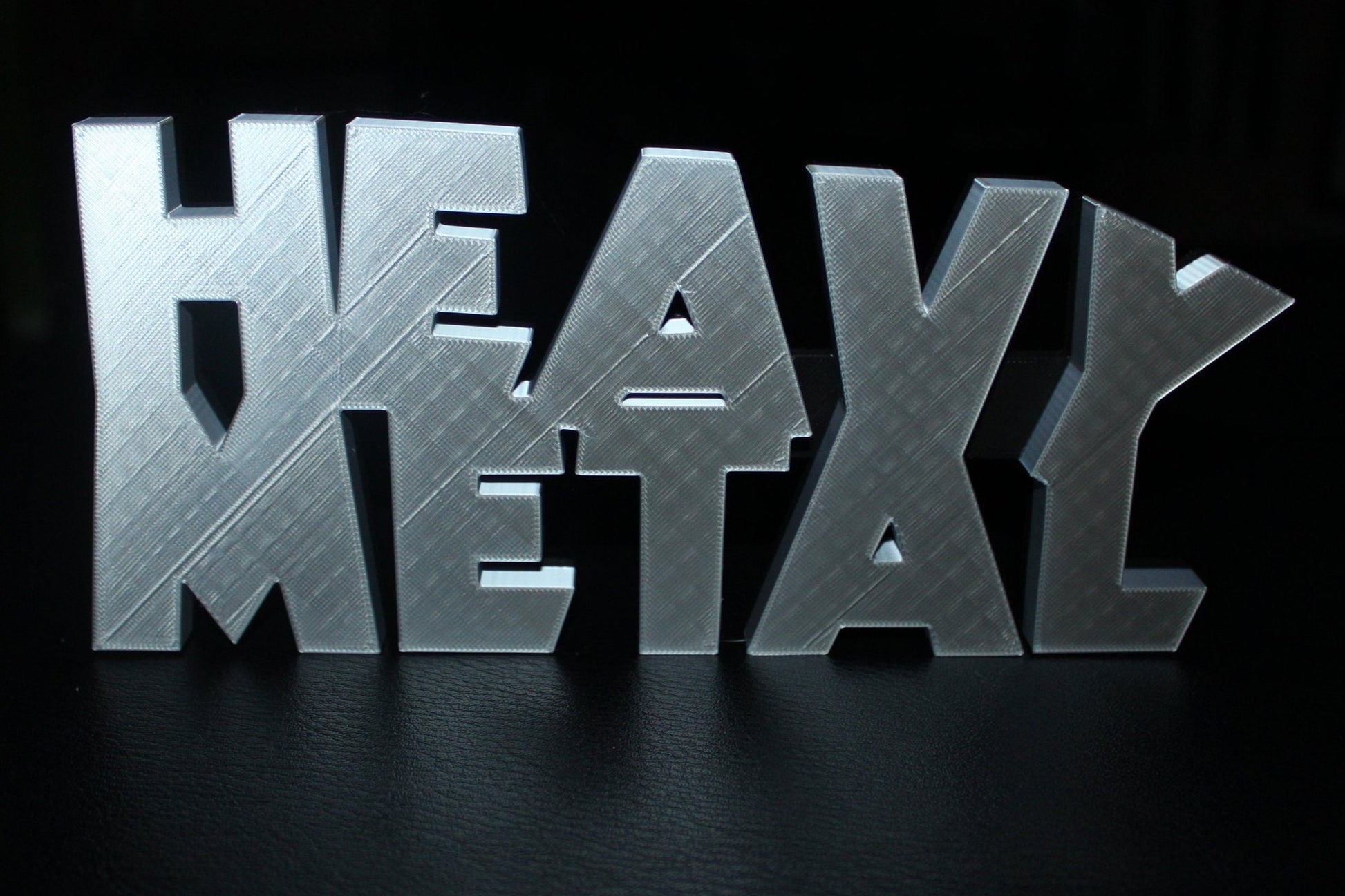 Heavy Metal 3D printed Logo Art