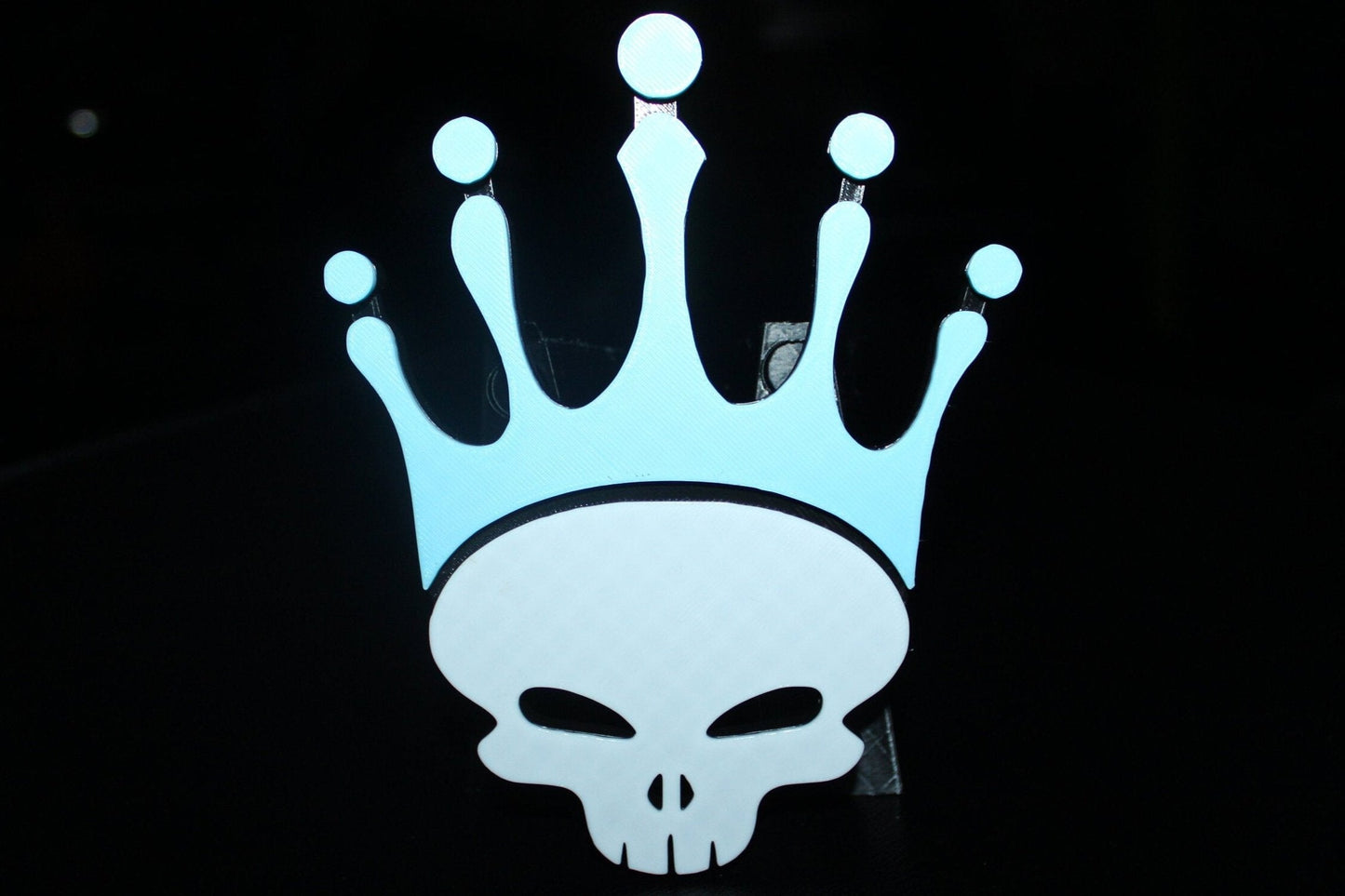 Halo Skull King Emblem 3D printed Logo Sign Wall Desk Shelf Art