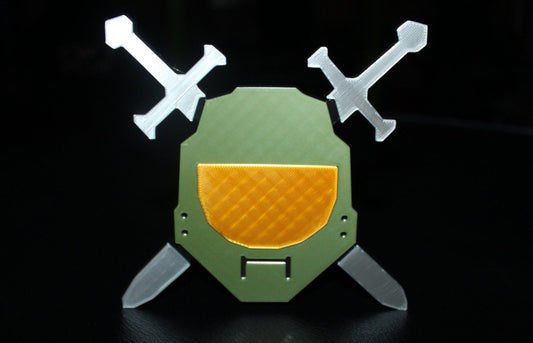 Spartan Swords Emblem, Halo 3D printed Logo Art