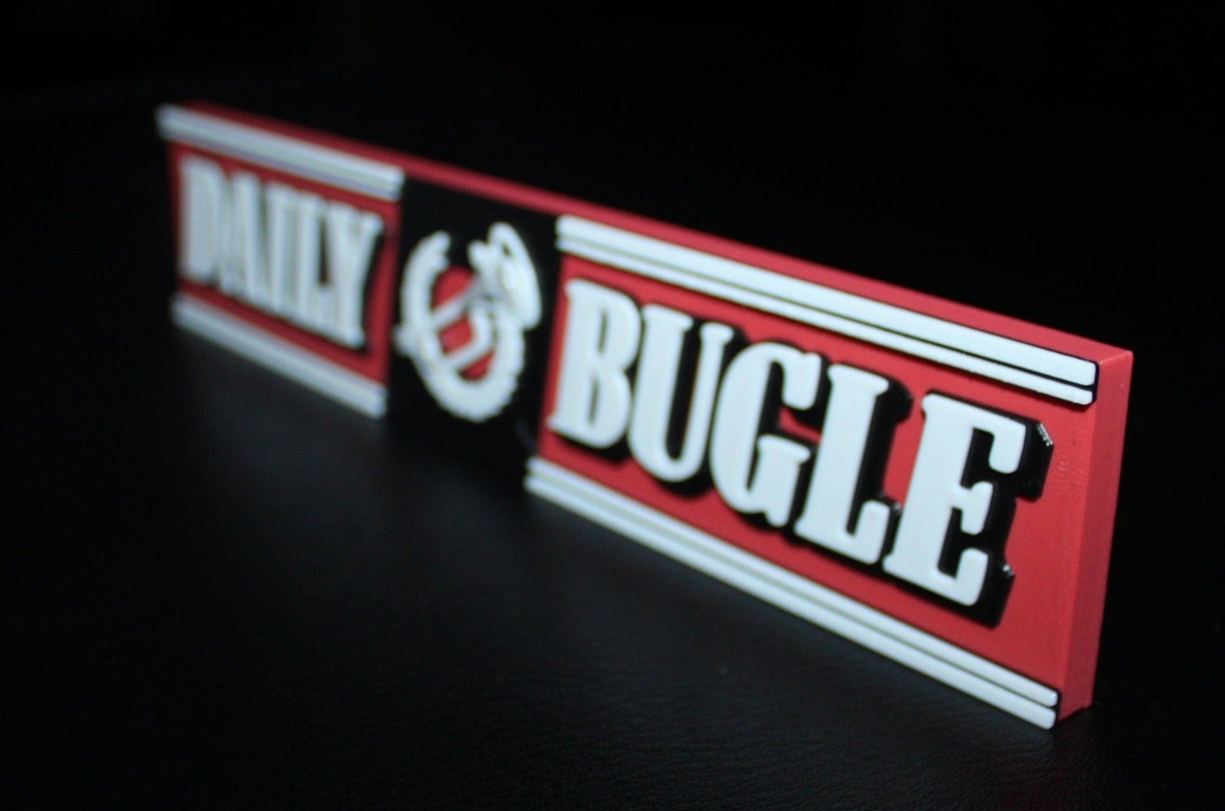 Daily Bugle 3D printed Comic Logo Art