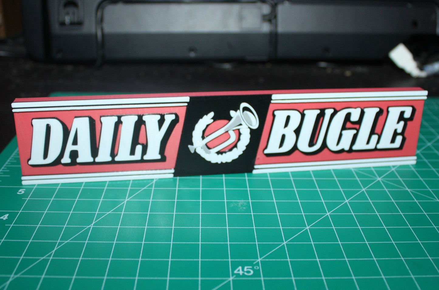 Daily Bugle 3D printed Comic Logo Art