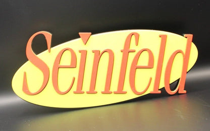 Seinfeld 3D printed Logo Sign Wall Desk Shelf Art