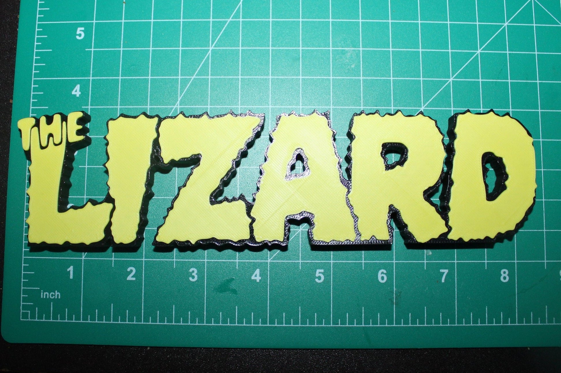 The Lizard 3D printed Comic Logo Art