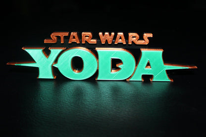 Yoda 3D printed Comic Logo Art