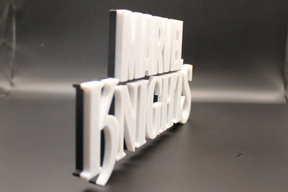 Marvel Knights 3D printed Comic Logo Art