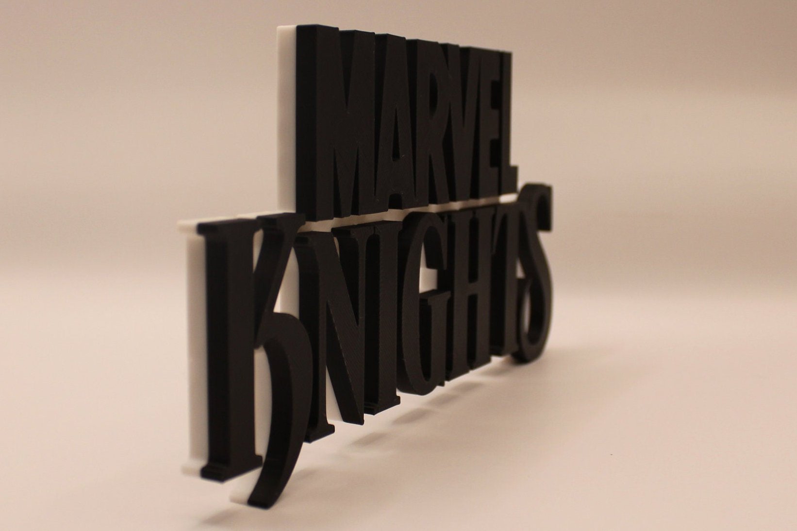 Marvel Knights 3D printed Comic Logo Art