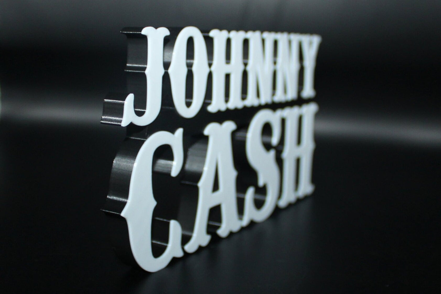 Johnny Cash 3D Printed Logo Art