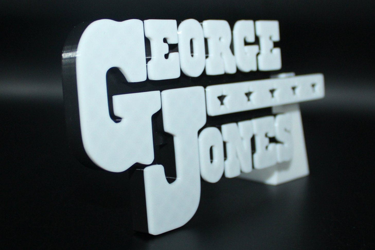 George Jones 3D Printed Logo Art