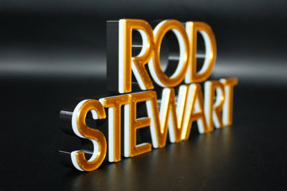 Rod Stewart 3D Printed Logo Art