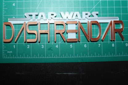 Dash Rendar 3D Printed Logo Art