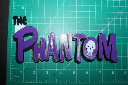 The Phantom 3D printed Comic Logo Art