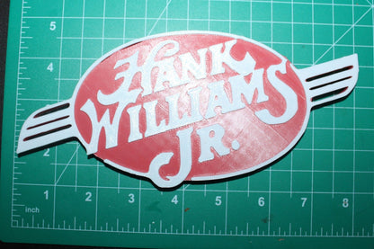 Hank Williams Jr. 3D Printed Logo Art