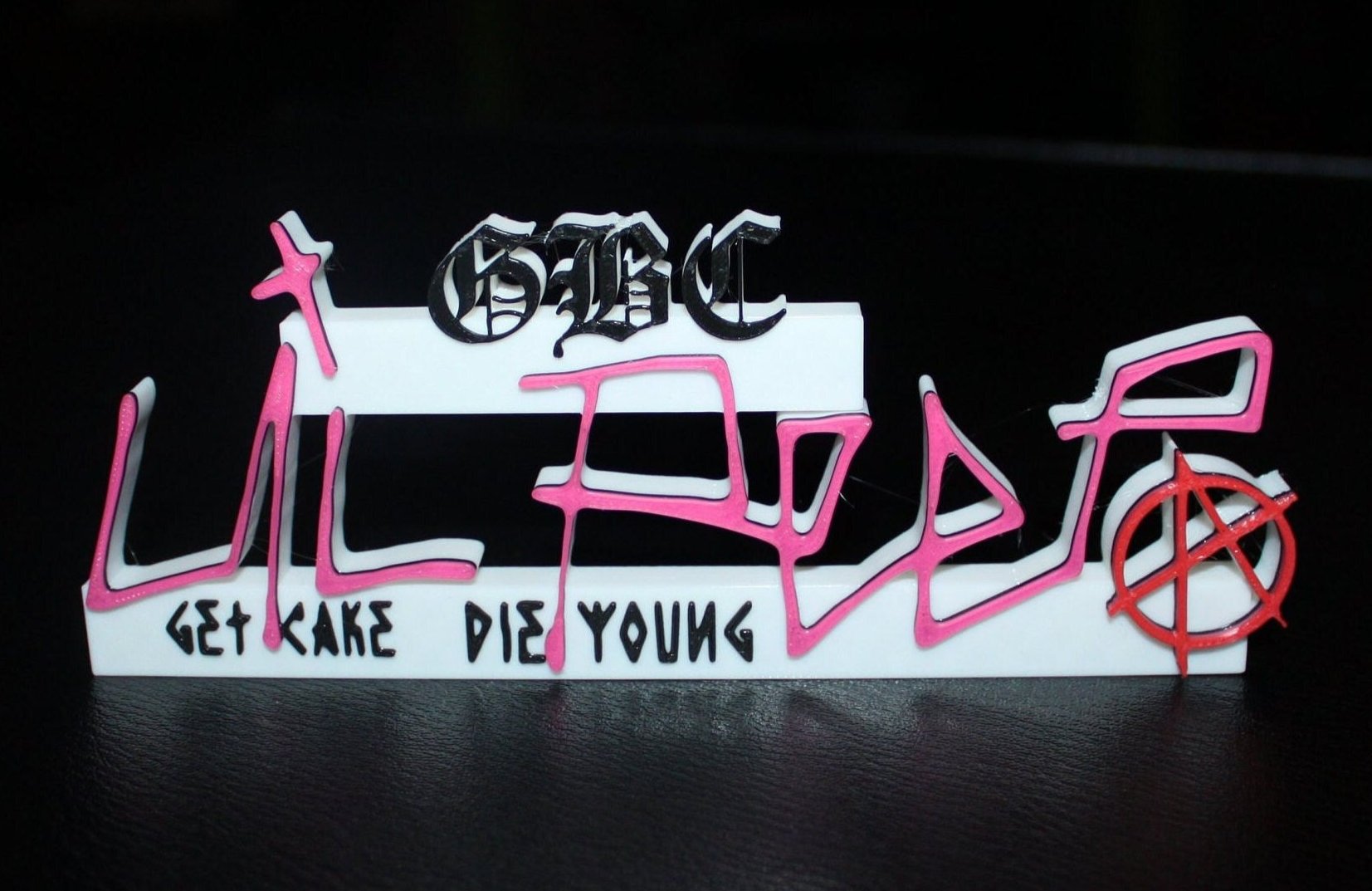 Lil Peep 3D printed Logo Sign Wall Desk Shelf Art – WindyCity3D