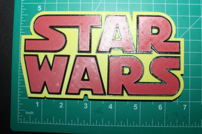 Star Wars 3D printed Logo Art