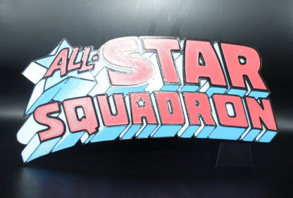 All Star Squadron 3D printed Comic Logo Art