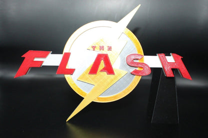 Flash 3D printed Comic Logo Art