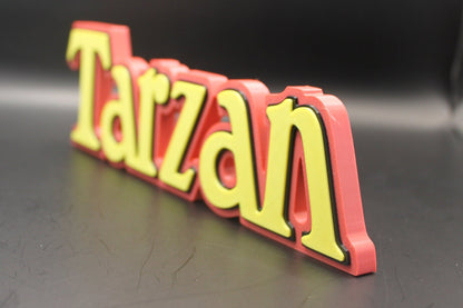 Tarzan 3D printed Logo Art