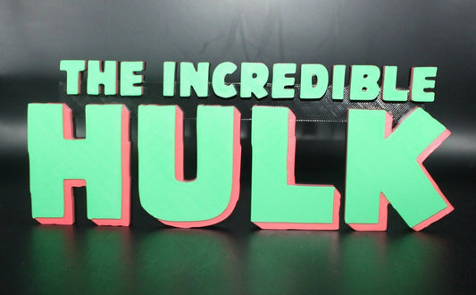 Hulk 3D printed Comic Logo Art