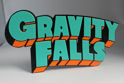 Gravity Falls 3D printed Logo Sign Wall Desk Shelf Art