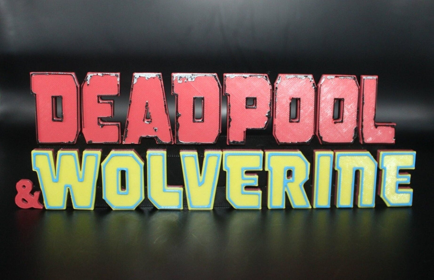 Deadpool and Wolverine 3D printed Comic Logo Art