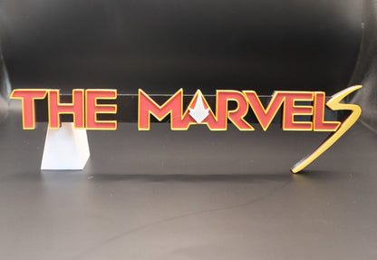 The Marvels 3D printed Comic Logo Art