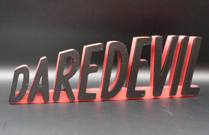 Daredevil 3D printed Logo Sign Wall Desk Shelf Art