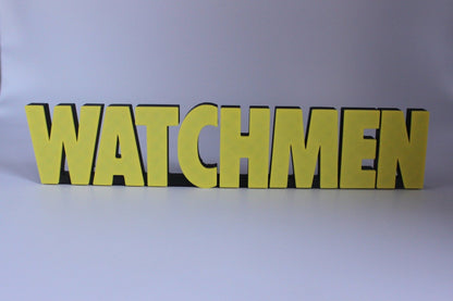 Watchmen 3D printed Comic Logo Art