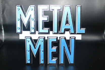 Metal Men 3D printed Logo Sign Wall Desk Shelf Art