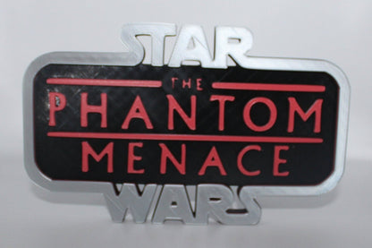 Star Wars Phantom Menace 3D printed Logo Art