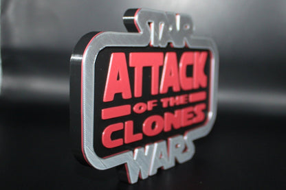 Star Wars Attack of the Clones 3D printed Logo Art