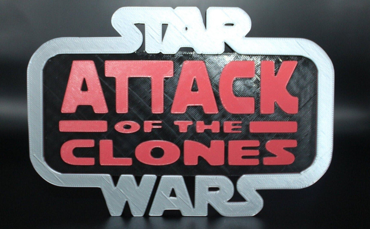 Star Wars Attack of the Clones 3D printed Logo Art