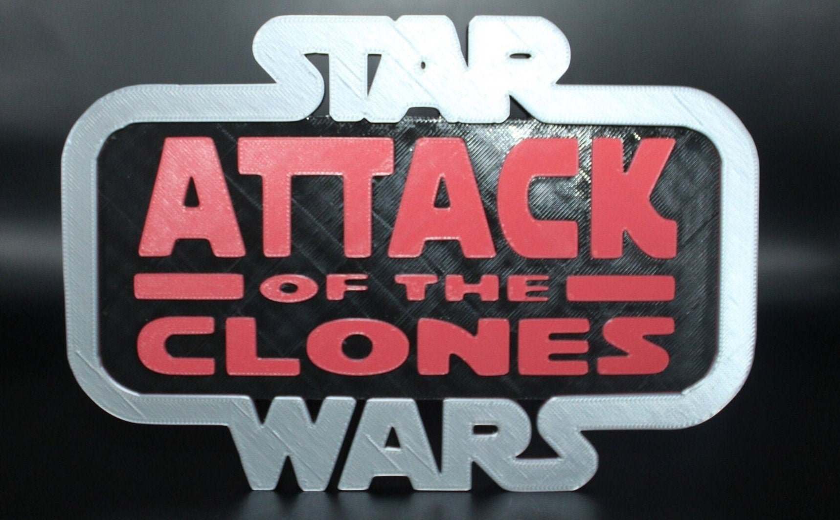 Star Wars Attack of the Clones 3D printed Logo Art