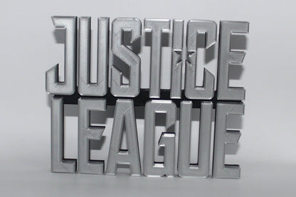 Justice league 3D printed Comic Logo Art