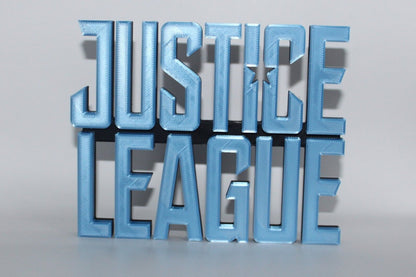 Justice league 3D printed Comic Logo Art